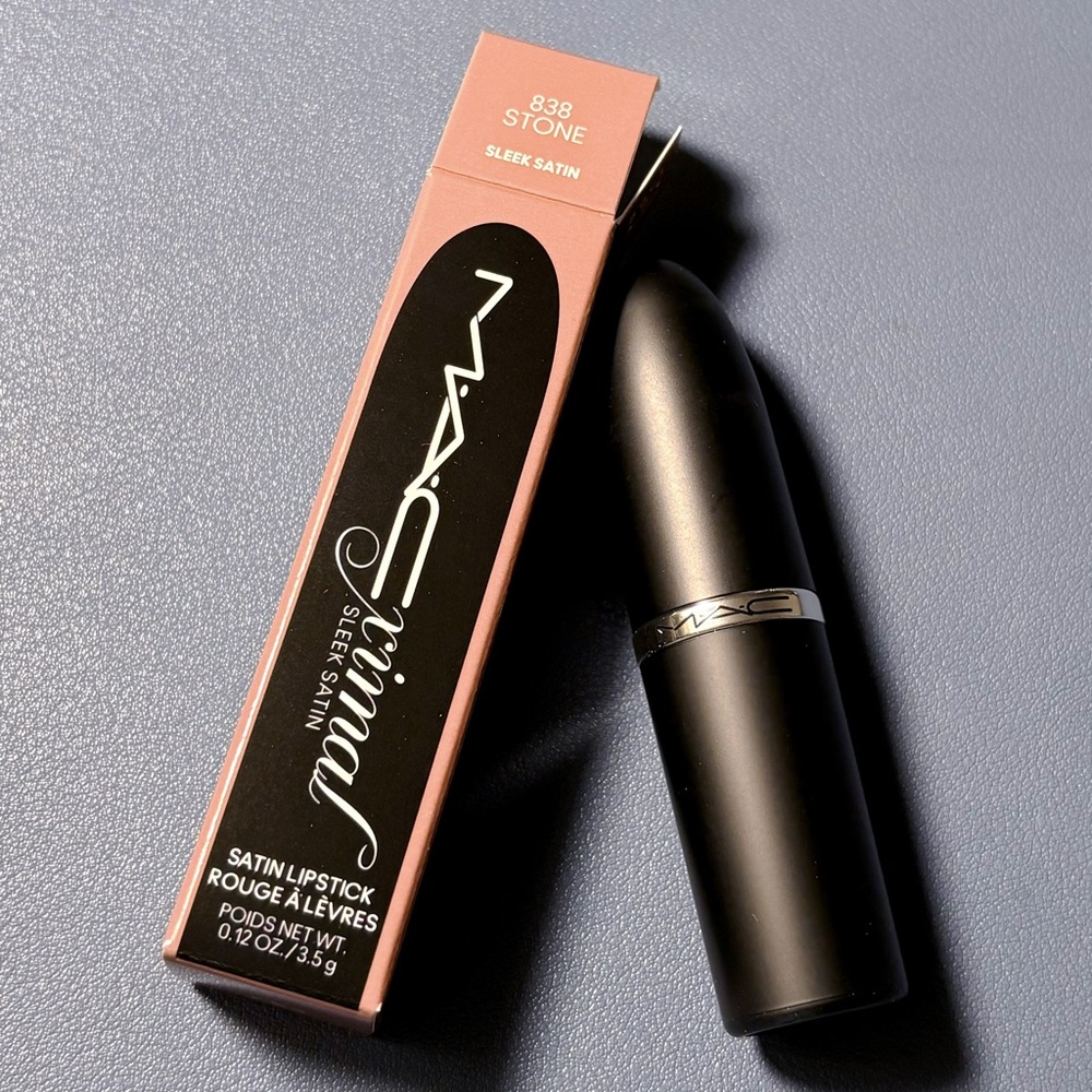 Mac Lipstick Macximal Sleek Satin -838 STONE 0.12 oz / 3.5 g New In Box